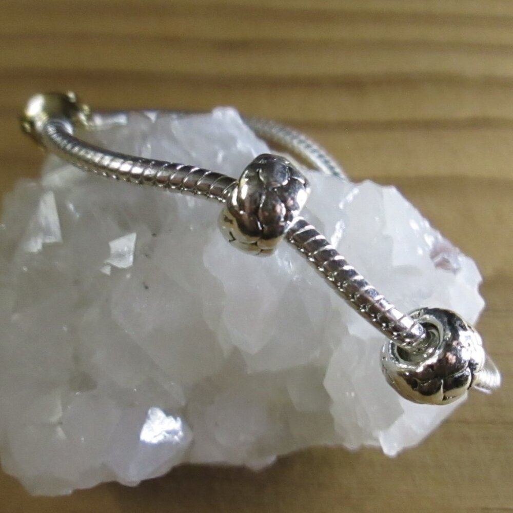 2 Sterling Silver European spacer charms